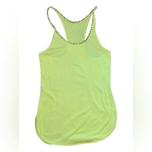 Lululemon Neon Yellow Stripe Racerback Tank – Size 4